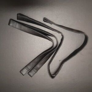 Miche Black Faux Leather Pebble Finish Handbag Handles 30" Length